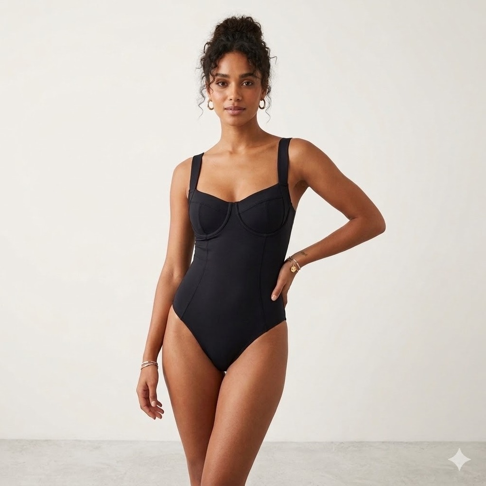 TA3 Lifty One Piece Swimsuit Black XS Short D/DD Underwire Sculpting TA3011 NEW